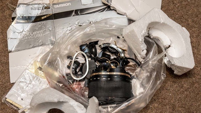 Photographer's Lens 'Smashed to Smithereens' During Transit to eBay