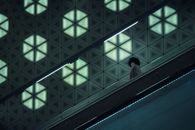 Nahomie in the subway by stephane rouxel