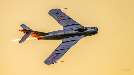 MIG-17F at sunset by marius van dyk