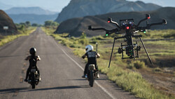 Camp 4 Tests the New ALTA Drone from Freefly by Chasing Motorcycles in the Desert