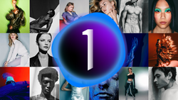 Collage of 16 portrait photographs featuring diverse subjects with varied lighting, styling, and post-processing techniques.