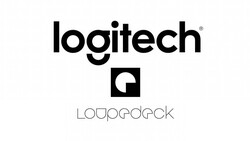 Logitech and Loupedeck logos displayed vertically on white background.