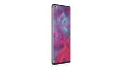 Smartphone displaying colorful gradient wallpaper with fluid abstract patterns in magenta, purple, and cyan tones.