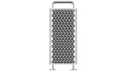 Cylindrical stainless steel grater with perforated surface and handle against white background.