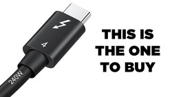 Illustration of a USB-C charging cable with 240W power specification and lightning bolt icon.