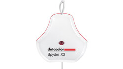 Product shot of the Datacolor Spyder X2 color calibration device against a white background.