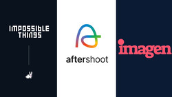 Graphic showing three company logos: Impossible Things, Aftershoot, and Imagen.