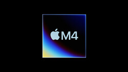 Apple M4 chip logo with gradient colorfield design.