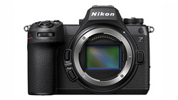 Nikon Z mirrorless camera body shown from front, displaying the open sensor and lens mount.