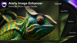 Colorful iguana head in profile showing vibrant green and yellow scales with detailed eye and textured skin.