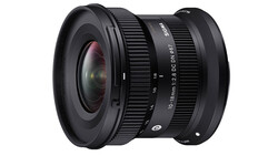 Sigma 10-18mm f/2.8 DC DN Contemporary wide-angle lens with focus ring and depth-of-field scale visible.