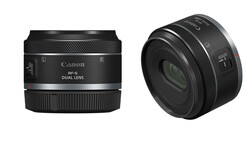 Two Canon RF-mount lenses displayed side by side against a white background.