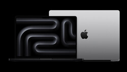Illustration of two laptop computers displayed side-by-side with sleek, modern designs featuring illuminated geometric patterns on their screens.