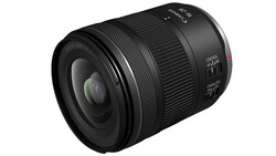 Black telephoto lens with ribbed barrel and glass front element against white background.