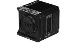 RED Komodo 8K digital cinema camera body shown from front angle against white background.