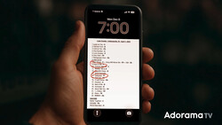 Smartphone displaying a lock screen with time 7:00 and a list of items with red circular markings highlighting specific entries.