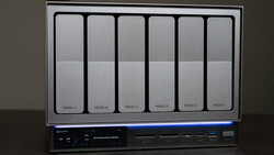Control surface with six illuminated buttons labeled Press-A through Press-F and a digital display panel below.