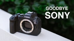 Canon EOS R6 Mark II mirrorless camera body with exposed sensor mount against blurred green foliage background.