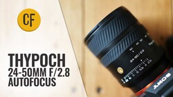 Thypoch 24-50mm f/2.8 autofocus lens with focus ring and aperture markings visible