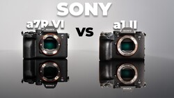 Sony a7RVI vs a1III mirrorless cameras displayed front and back