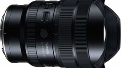 Black telephoto zoom lens with ribbed focus ring and focus mode switch