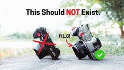 Graphic comparison of two camera lenses showing autofocus motor differences