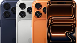 Four smartphone models displayed in a row showing rear camera systems and color options