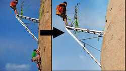 The Secret To Photographing Rock Climbing Is... A Ladder?