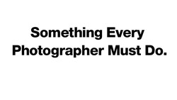Shooting Personal Work Is A Must