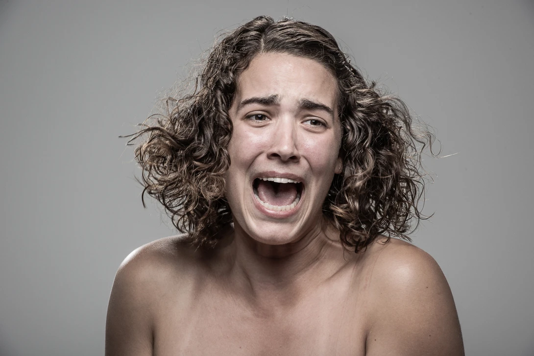 studio shots of people being tazed
