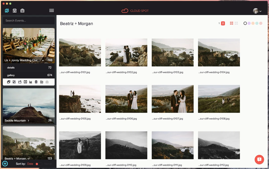 cloudspot gallery backend photo