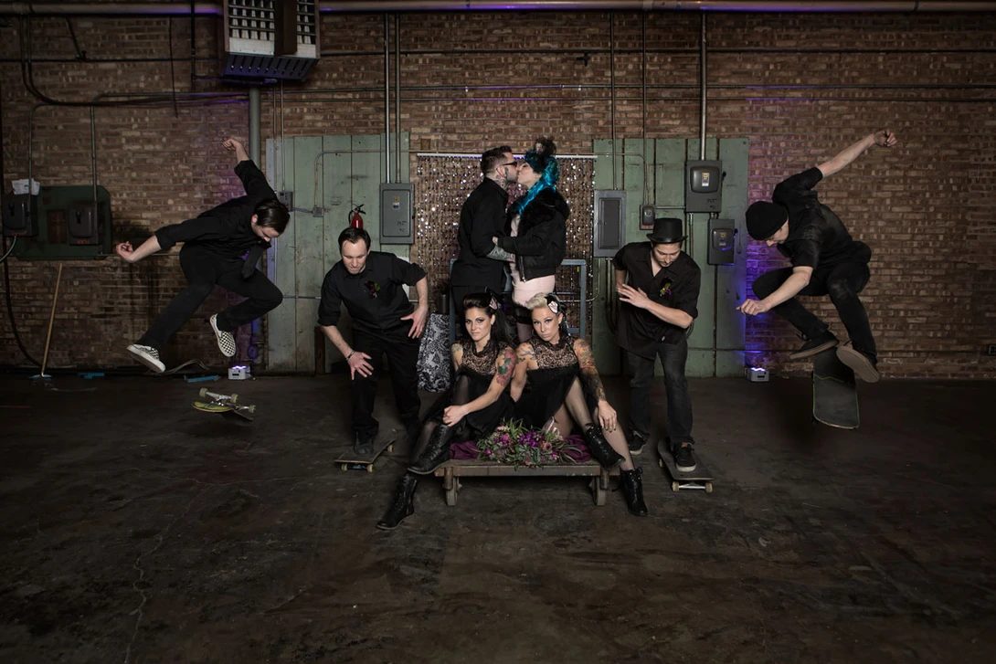 Wedding First Kiss Kick Flip