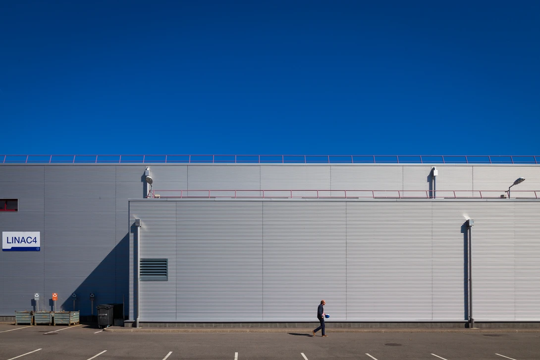 Outside the LENAC4 Building at CERN - Photo Gaetano Cessati