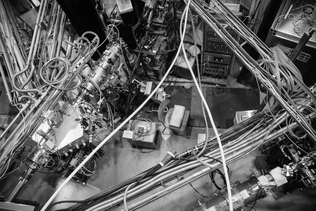 A view of an ISOLDE experiment from above - Photo by Mask Mae