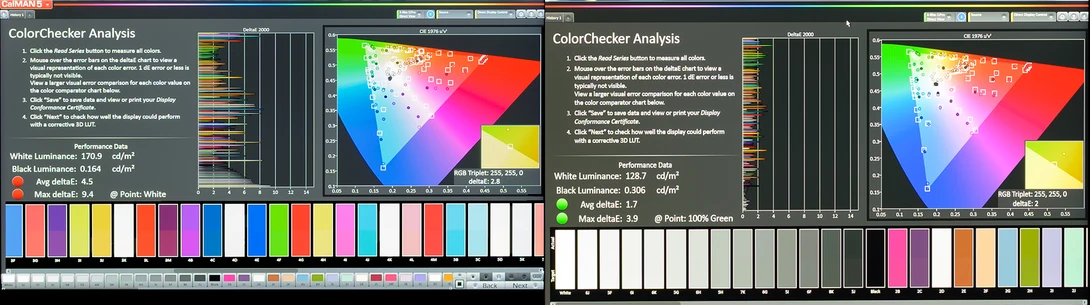Dell eIPS Monitor Calibration Results ColorChecker CalMAN