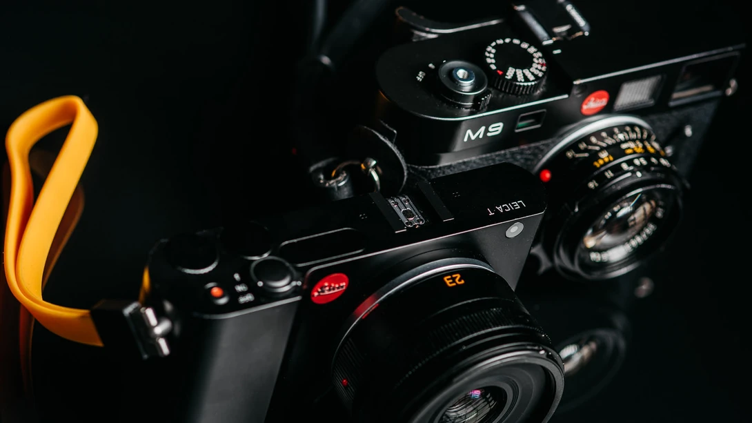 Photo of Leica T and Leica M9 from the top