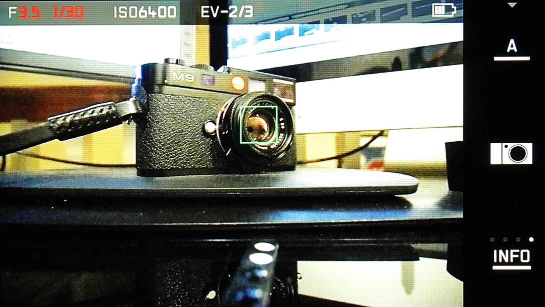 Photo of LeicaT shooting screen