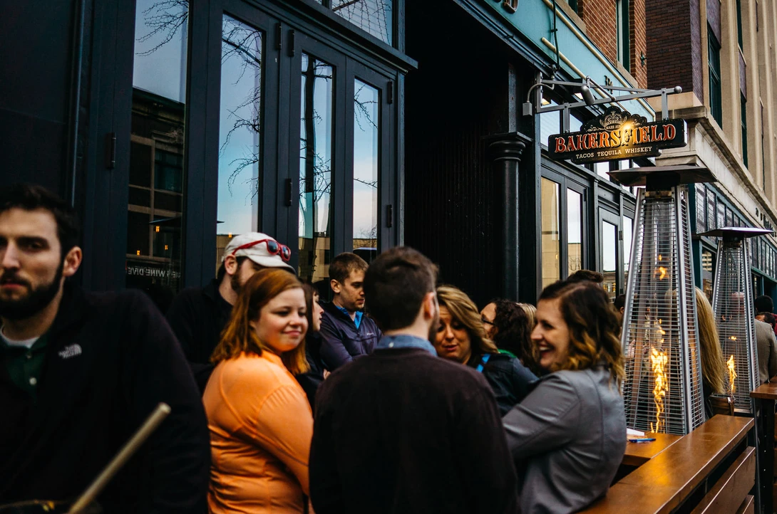 Photo of people outside bar taken with Leica T and Summicron 23mm.