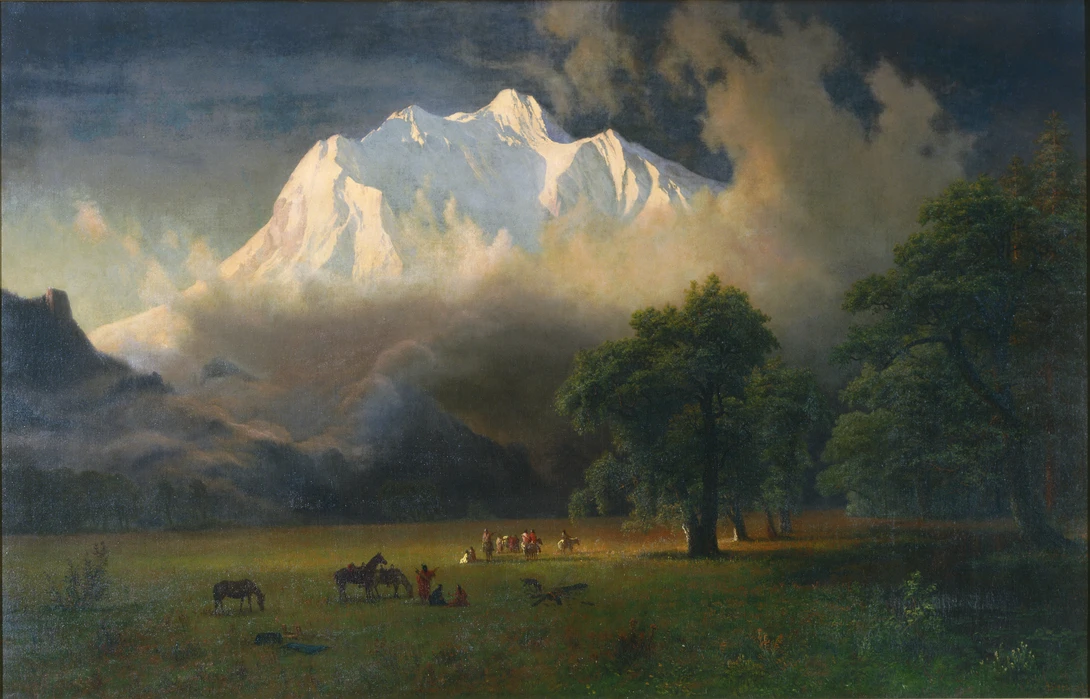 Painting by Albert Bierstadt - Mount Adams Washington 1875