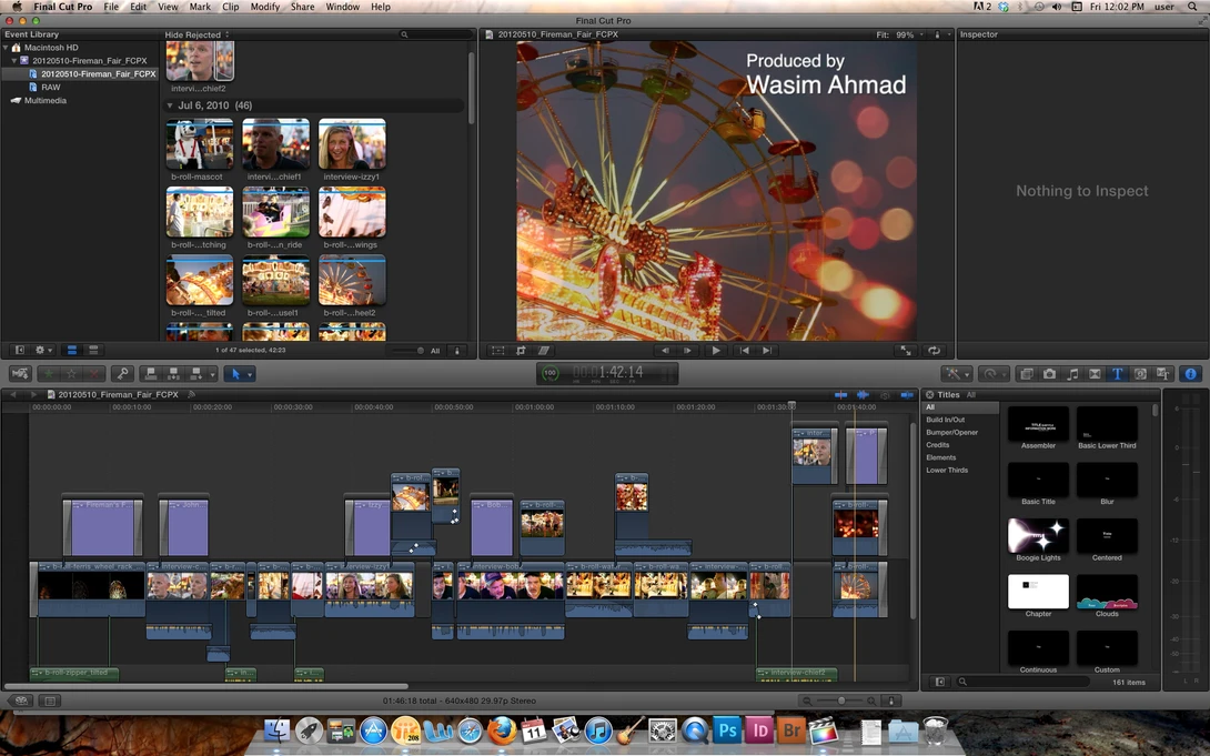 This first timeline I ever created in Final Cut Pro X was so bad, I had to take a picture of how disorganized it all looked. It was mostly my fault, since I had no idea what I was doing.