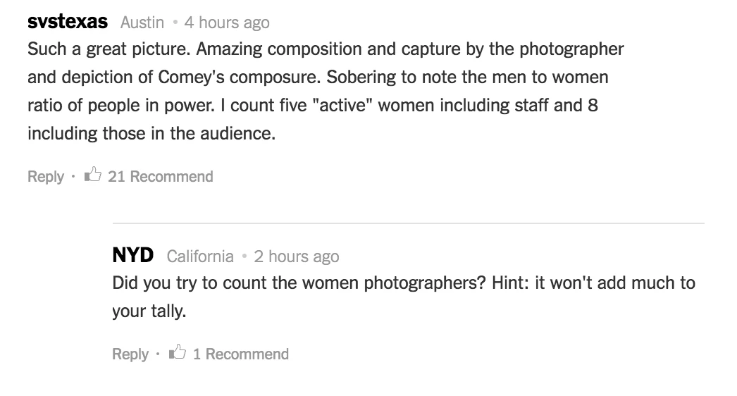 Some of the comments on the New York Times story about the photo.