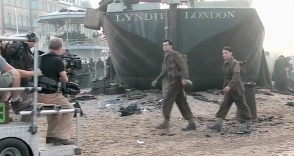 Atonement - BTS shows operator being on an electric cart for the beginning of the sequence