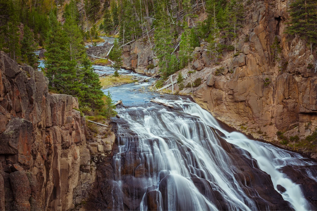 Gibbons Falls at dusk.