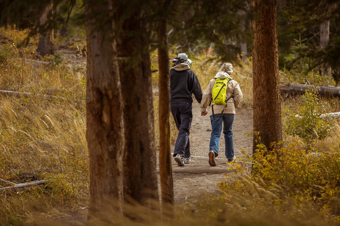 My parents hiking out from Wraith Falls