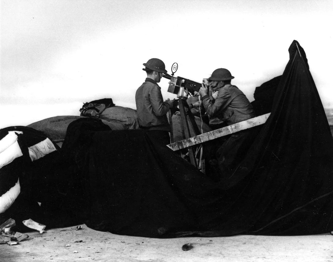 There aren't as many images like this, showing the U.S. forces fighting back. 