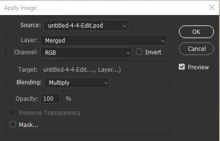 Preview of Apply Image in Photoshop