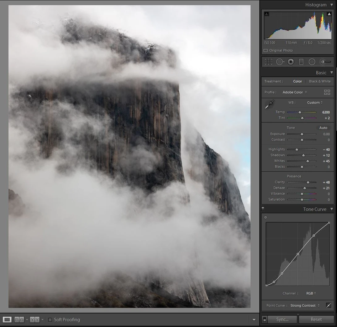 Adjusting a basic edit to your photo