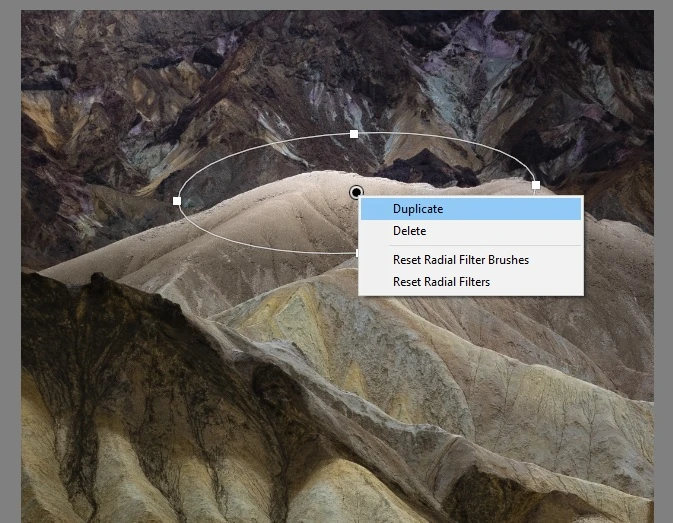 Duplicate your radial filter