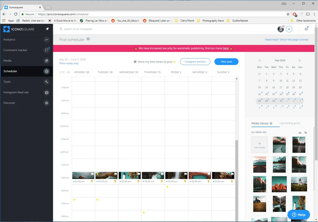Iconosquare Scheduler for Instagram