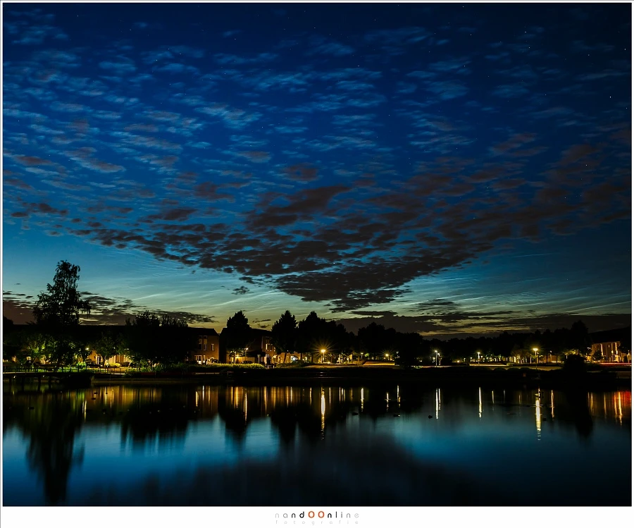 It was July 10th 2015 when I caught noctilucent clouds on photo. You can spot the elusive clouds low at the horizon, behind all the other dark clouds. It is not very bright and impressive, but they're there. (EOS 1Dx + 35mm | ISO400 | f/8 | 13 sec)